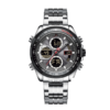 Relógio Militar NF 9197 Prateado - NAVIFORCE