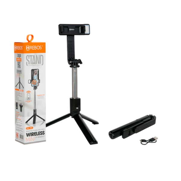 Bastão Selfie com Iluminação HS701 - HREBOS