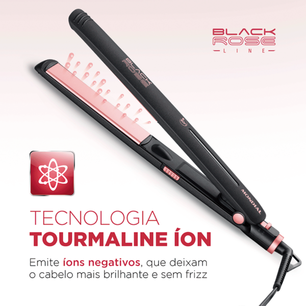 Chapinha / Prancha P-27 Black Rose Bivolt - MONDIAL