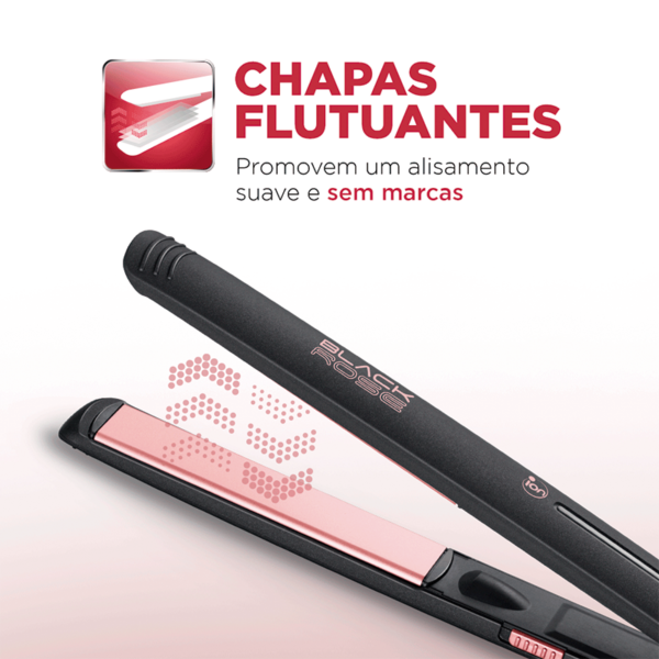 Chapinha / Prancha P-27 Black Rose Bivolt - MONDIAL
