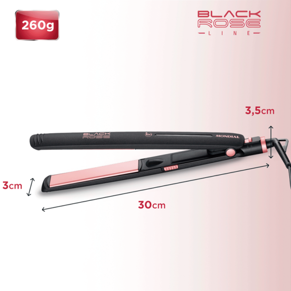 Chapinha / Prancha P-27 Black Rose Bivolt - MONDIAL